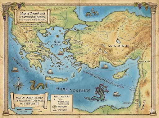 Mapa de Corinto